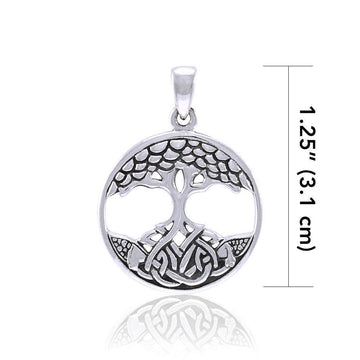 Modern Tree of Life Sterling Silver Pendant TPD3965